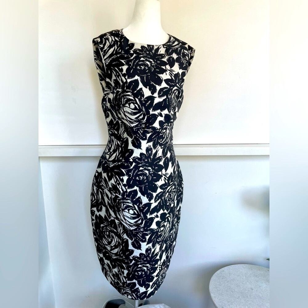BARNEY's New York silk rose floral print short sleevless dress mini size 6